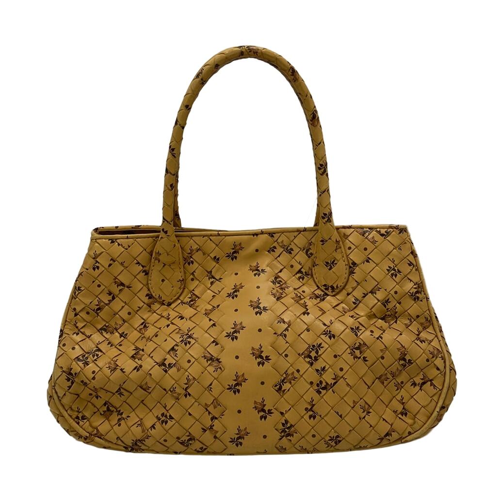 Bottega Veneta Intrecciato Tote Bag 212735 Light Brown Dark Brown Pink